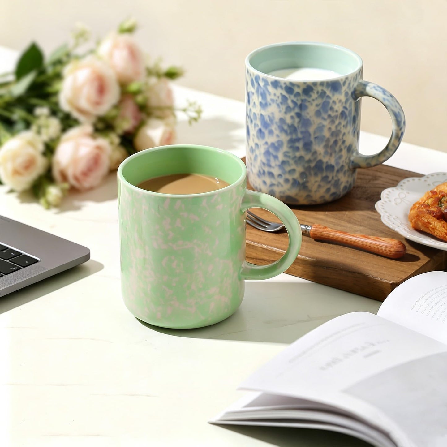 Lukelg 17oz Ceramic Coffee Mugs – Set of 4