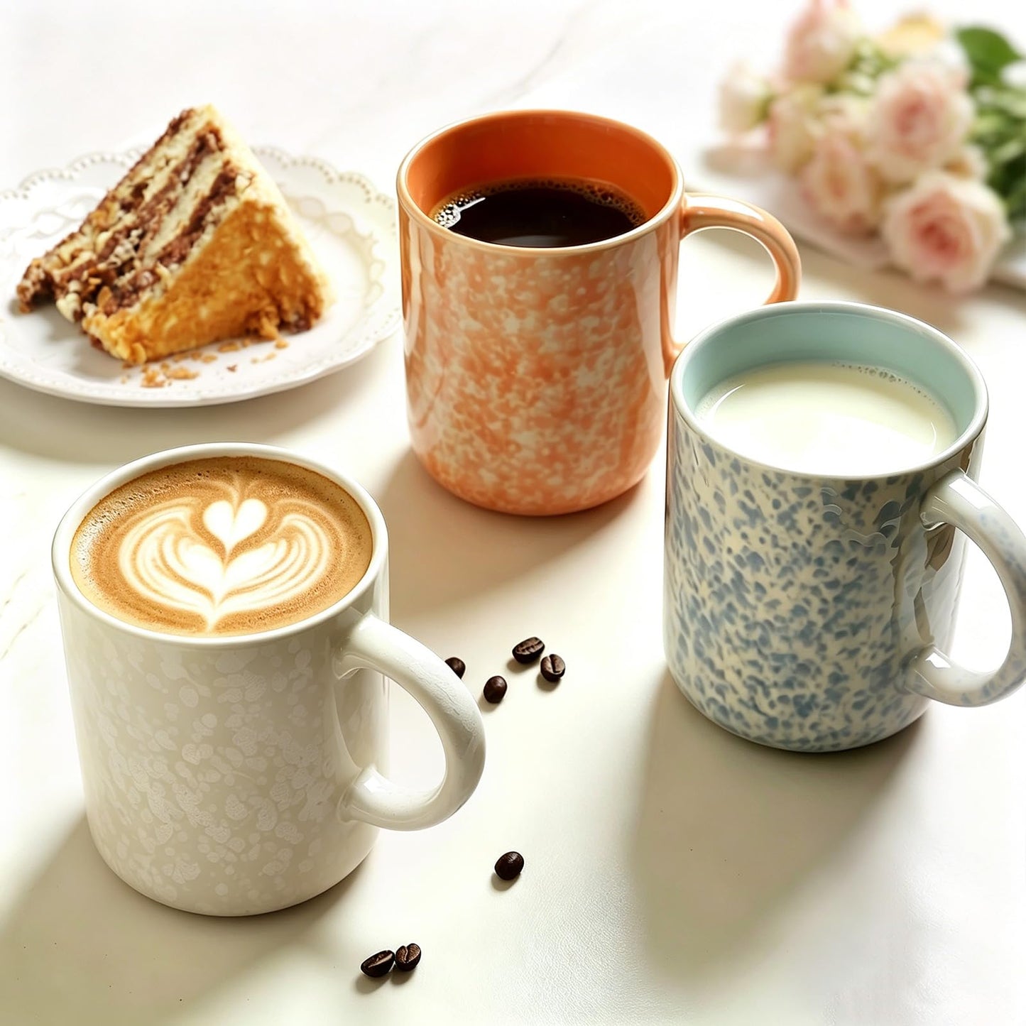 Lukelg 17oz Ceramic Coffee Mugs – Set of 4